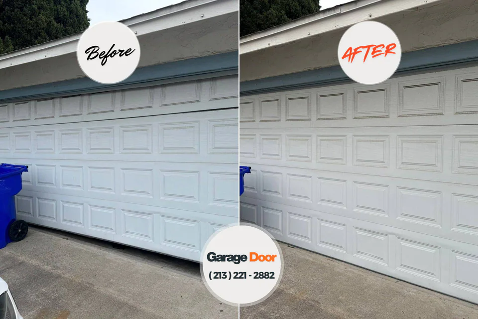 Before and after: Garage Door Emergency Repair Crocker, MO